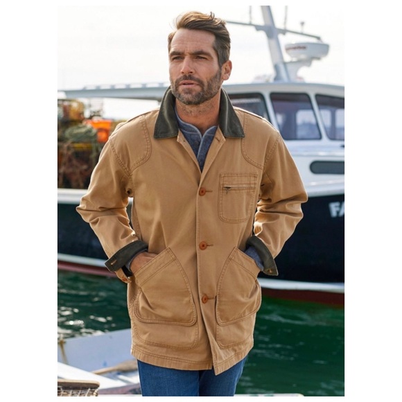 L.L. Bean Other - SOLD L. L. Bean Mens Original Field Canvas Barn Jacket Flannel Lining M